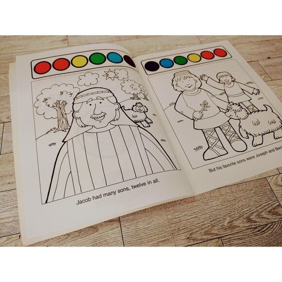 Paint with Water Book JOSEPH Very COLORFUL COAT Vintage 1994 Landoll's Coloring - Picture 3 of 10